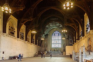The interior of the hall Westminster Hall interior.jpg