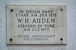 Wystan Hugh Auden – Gedenktafel