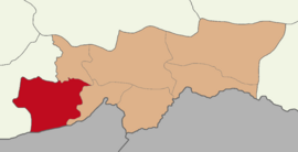 Map showing İdil District in Şırnak Province
