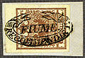 6 kreuzer de 1850, recommandé de FIUME. Type IF (85x15 P). Vendu 1600 FS en 1981.