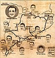 Volta a Catalunya 1954. Vencedores por etapas.