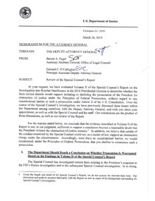 The March 24, 2019 Office of Legal Counsel memo. 2019-03-24 Memorandum to AG from DAG re Mueller Report Review.pdf