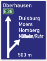L'ancien panneau poteau indicateur autoroute (1958–1971)