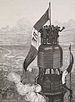 Верхівка Ейфелевої вежі в рік відкриття. Гравюра 1889 р.