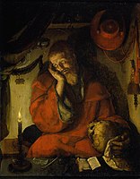 Артген ван Лейден (1498—1564). «Св. Єронім в келії при свічці», бл. 1520, Державний музей (Амстердам)