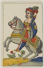 Aluette card deck - Grimaud - 1858-1890 - Knight of Swords.jpg