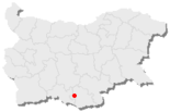 Karte von Bulgarien, Position von Ardino hervorgehoben