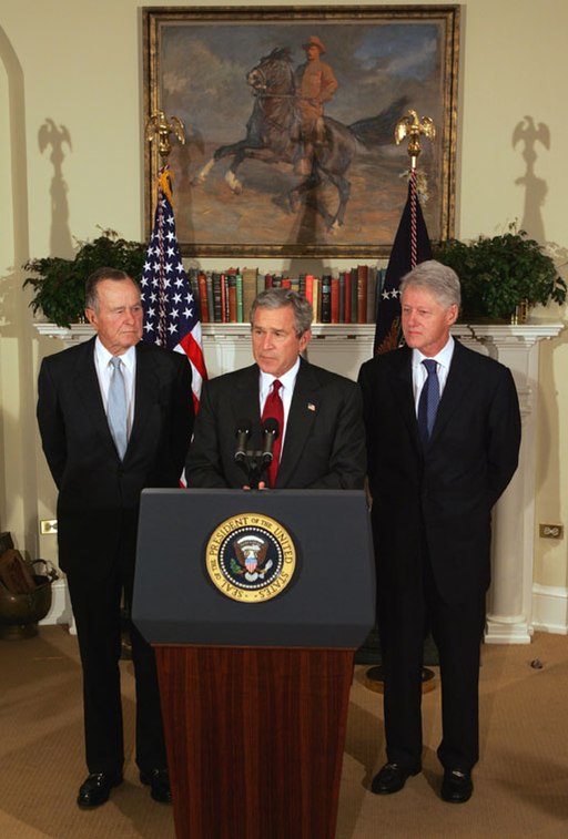 George H. W. Bush, Bill Clinton, and George W. Bush