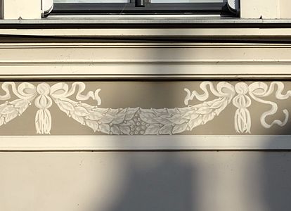 Detail of a facade painted motif