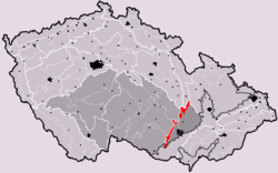 Boskovická brázda na mapě Česka