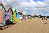 Brighton Beach bathing boxes