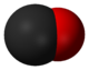 Spacefill model of carbon monoxide