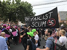 Anti-fascist counter-protesters near Emancipation Park Charlottesville "Unite the Right" Rally (35780265274).jpg