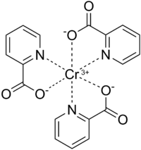 Скелетная формула пиколината хрома (III)