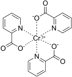 Strukturformel von Chrom(III)-picolinat