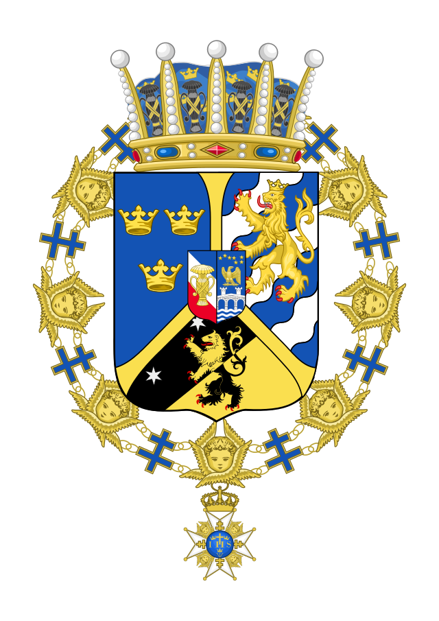 Description de l'image Coat of arms of Prince Carl of Sweden (1907).svg.