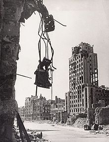 Ruins of Warsaw's Napoleon Square in the aftermath of World War II Cyprian War.jpg