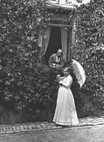 Spisovatel Ernst von Wildenbruch se svojí ženou Karolinou Marií, asi 1901