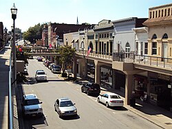 Downtown Morristown's overhead sidewalks