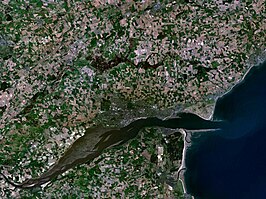 Satellietfoto van Dundee