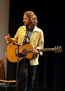 Vedder performing at Body of War's premiere in September 2007 Eddie Vedder 01.jpg