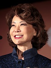 Chao speaking at an event in June 2022 Elaine Chao by Gage Skidmore.jpg