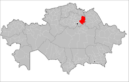 Distretto di Erejmentau – Localizzazione