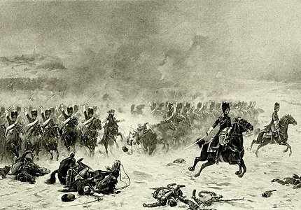 La Bataille d'Eylau. Charge des grenadiers à cheval de la Garde impériale, Paris, musée de l'Armée.