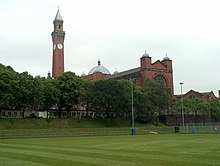 Birmingham University playing fields Green Playing Fields and Red Brick - geograph.org.uk - 560877.jpg