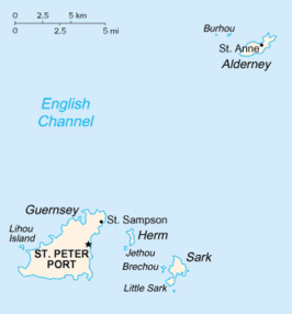 Kaart van Alderney