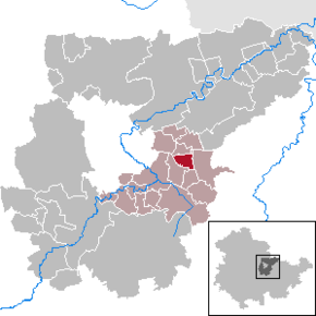 Poziția Hammerstedt pe harta districtului Weimarer Land