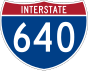 Interstate 640 marker