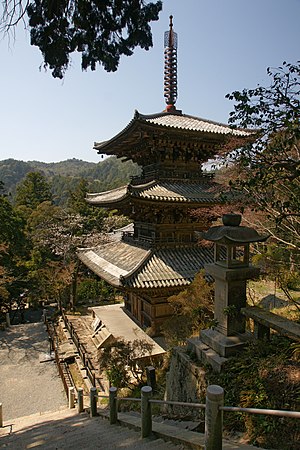 Pagoda of Ichijō-ji Buddhist temple (Japan's N...