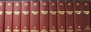 English: 1998 copy of the Indiana Code, the cr...