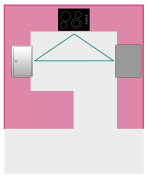 Peninsula as a mere addition to a 3-axis layout, for storage or a bar