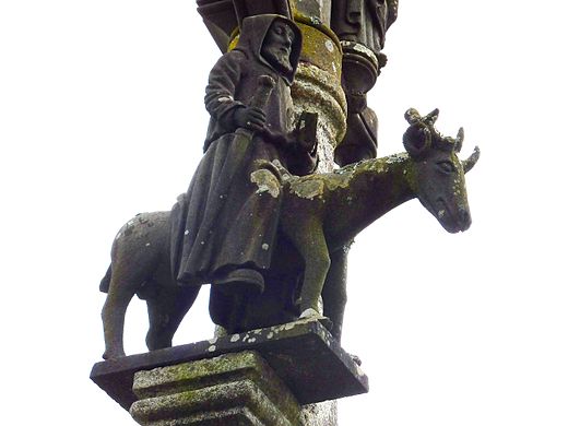 Saint Edern rides his deer