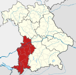 Locator map RB Schwaben in Bavaria.svg