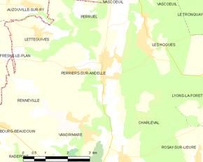 Poziția localității Perriers-sur-Andelle