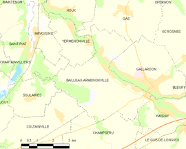 Mapa obce Bailleau-Armenonville