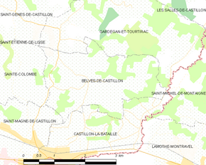 Poziția localității Belvès-de-Castillon