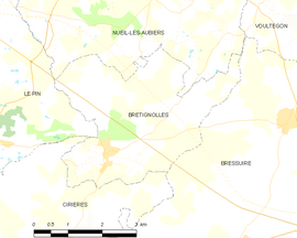 Mapa obce Bretignolles