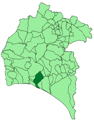 Poziția localității Huelva