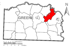 Vị trí trong Quận Greene, Pennsylvania