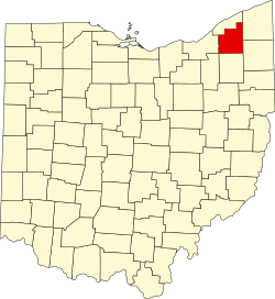 Karte von Geauga County innerhalb von Ohio