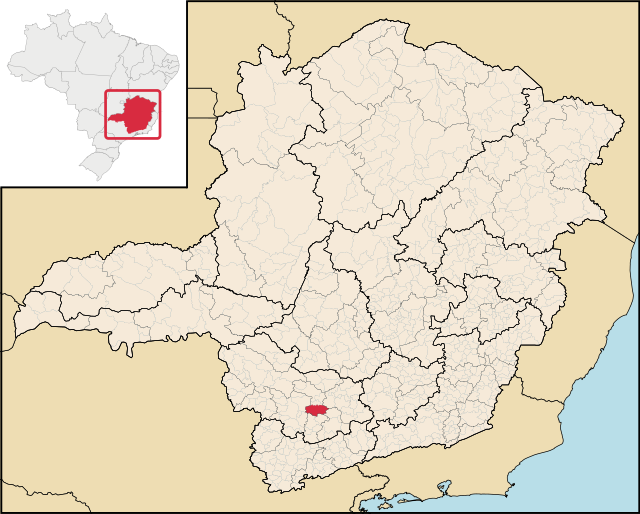 Localização de Três Pontas em Minas Gerais
