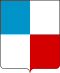 Modern French shield division - party per cross.svg