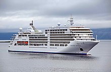 Front view of cruise ship "Silver Spirit"