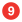 The number 9 on a red circle