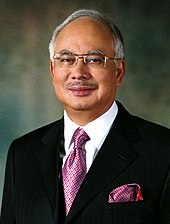 Former Malaysian Prime Minister Najib has been heavily linked to 1MDB's eventual insolvency. Najib Razak 2008-08-21.jpg