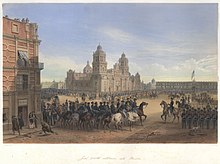 American occupation of Mexico City in 1847 Nebel Mexican War 12 Scott in Mexico City.jpg